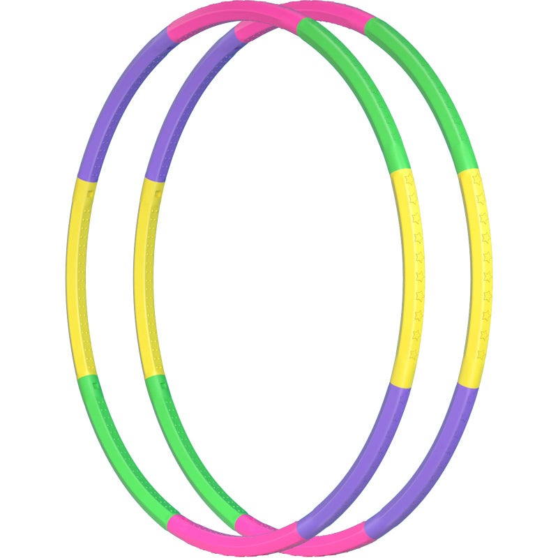 2Buyshop 2 Pack Color Hoop - Size & Length Adjustable, Plastic Toys for Kids & Party Games, Gymnastics & Dog Agility Equipment, Christmas Wreath - Image 1